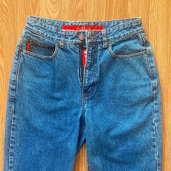 Beware Of Outlaw Imposters, Vintage Blue Mom Jeans. Women’s Size 9, Wanted Jeans - Picture 6 of 8
